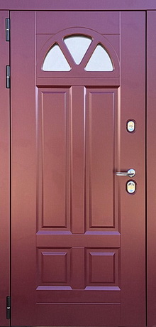 Входная дверь Дверной Континент, модель Барселона (Эмаль цвет Винный)